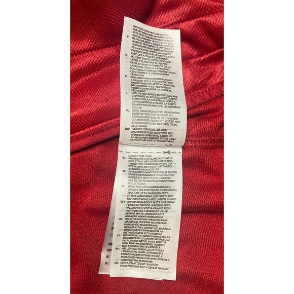 Adidas Womens Small Zip Front Track Coat Jacket Running Red with Stripes Pocket - Picture 8 of 11